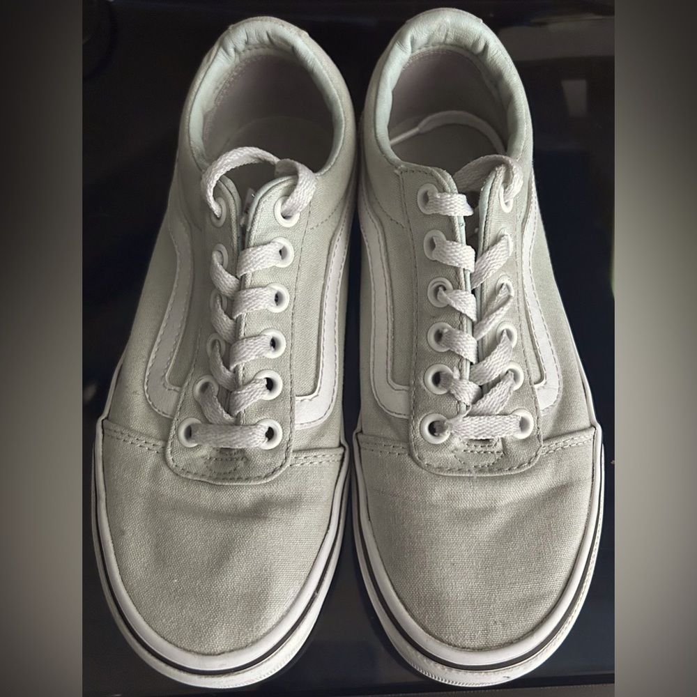 Light Green Vans Lowtops